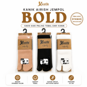 Kaos Kaki Kanik Airish Jempol Polos Bold Tebal