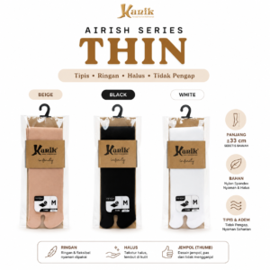 Kaos Kaki Kanik Airish Jempol Polos Thin Tipis