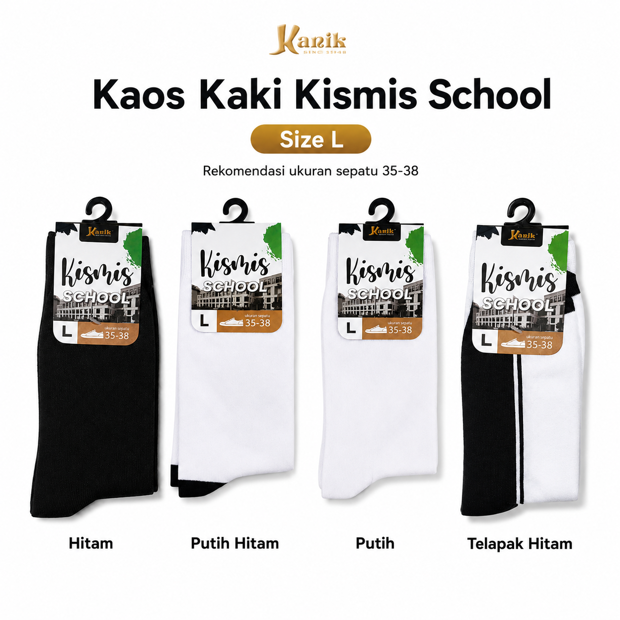 Kaos Kaki Kismis School L
