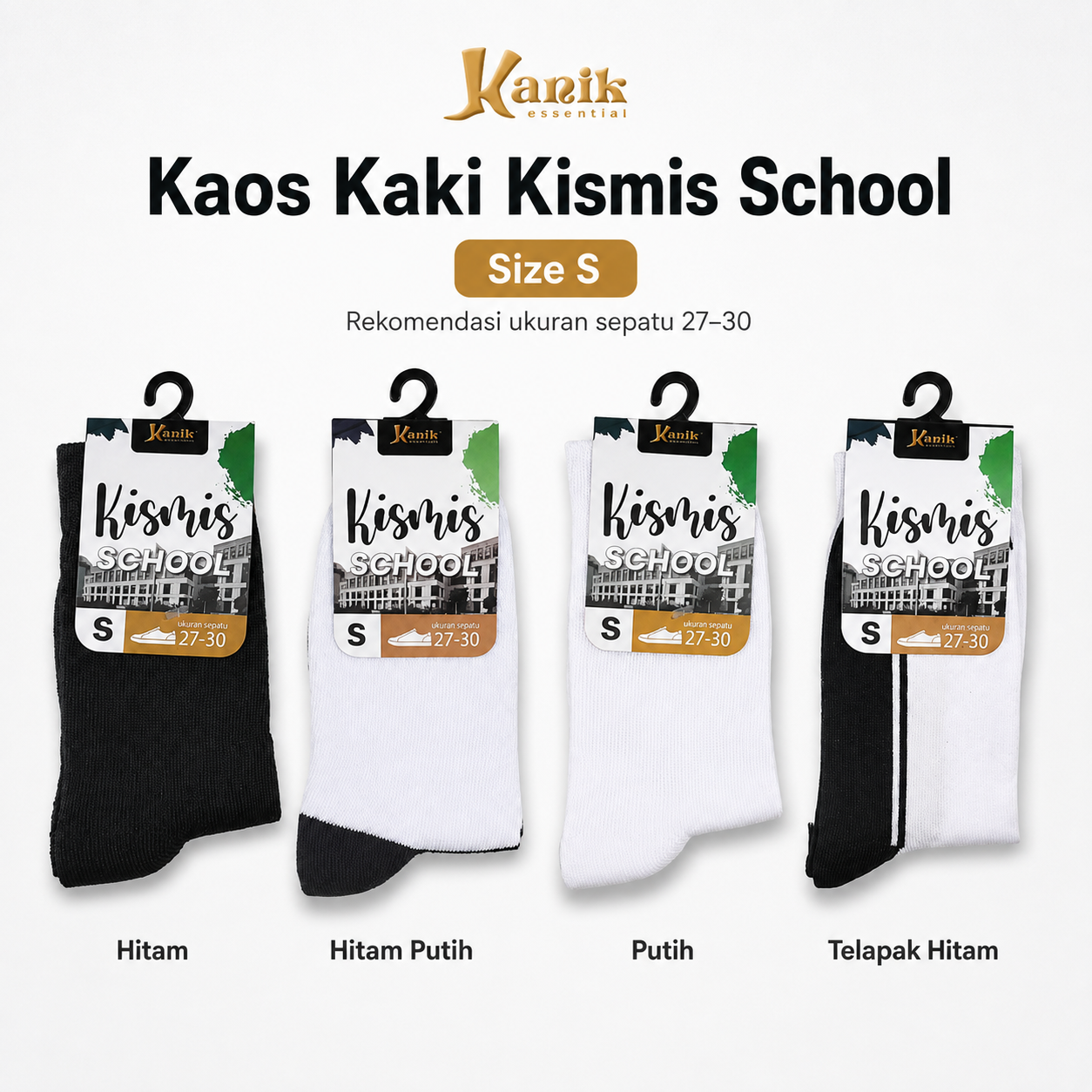 Kaos Kaki Kismis School Size S