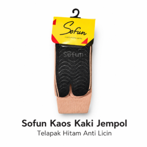 Sofun Jempol Telapak Hitam Antislip Beige