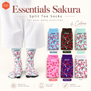 Kaos Kaki Soka Essentials Sakura