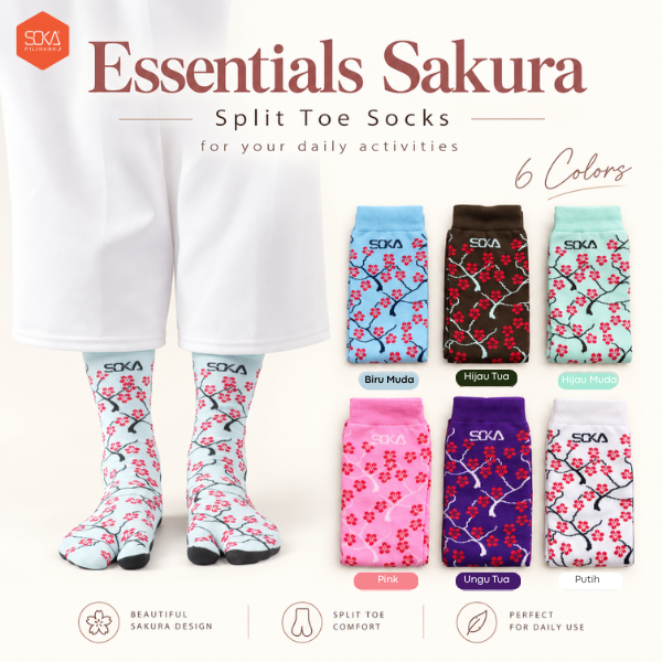 Kaos Kaki Soka Essentials Sakura