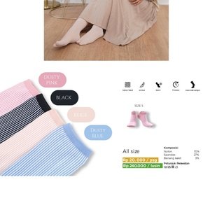 Kaos Kaki Kanik Infinity Pinstrip M