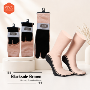 Kaos Kaki Soka Blacksole Brown