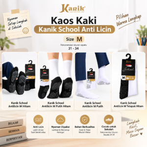 Kaos Kaki Kanik School Anti Licin M