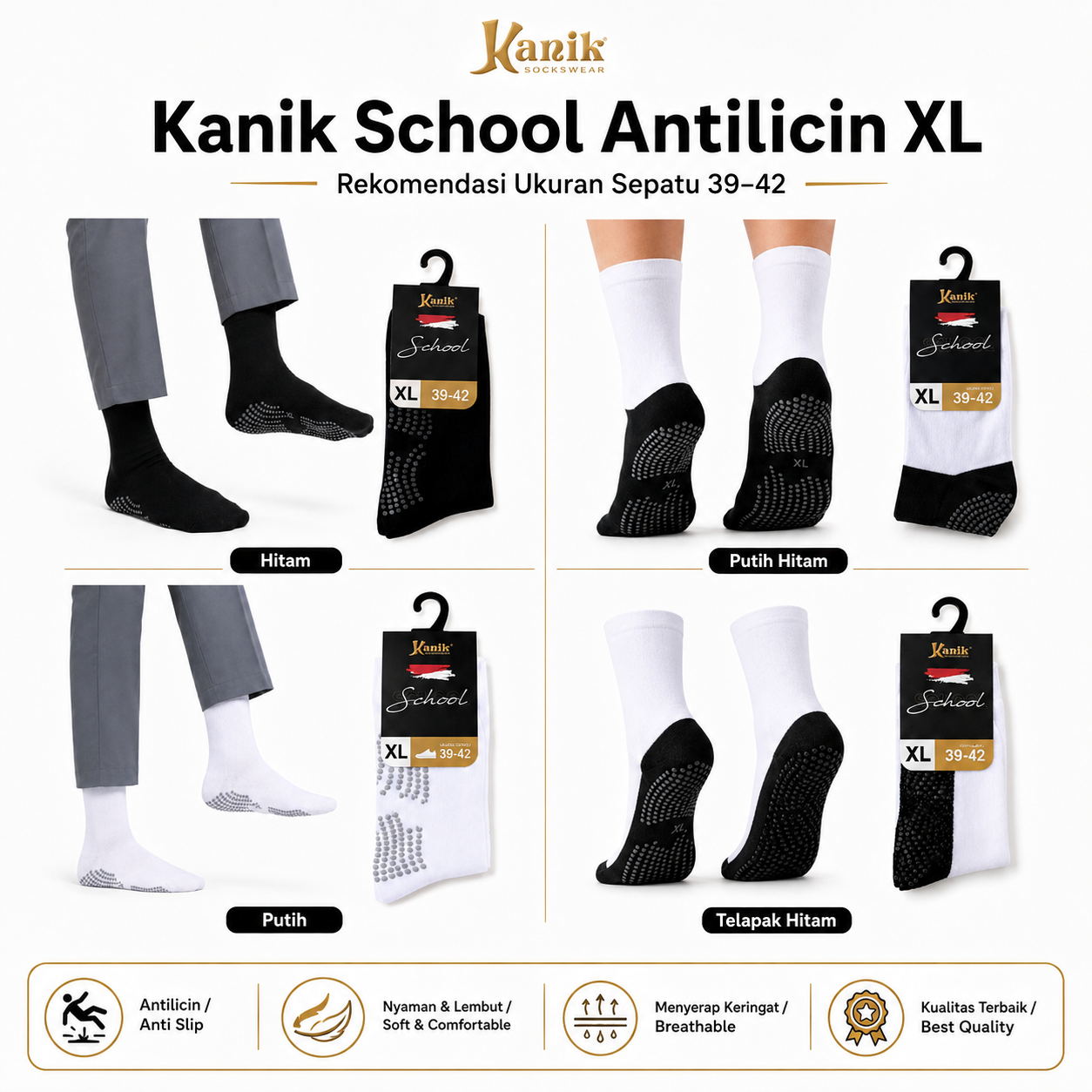 Kaos Kanik Kanik School Anti Slip XL