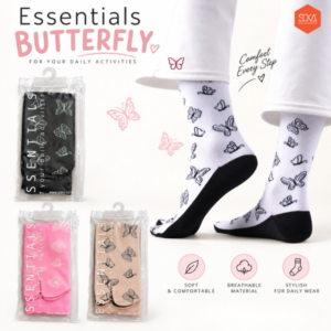 Kaos Kaki Soka Essentials Butterfly
